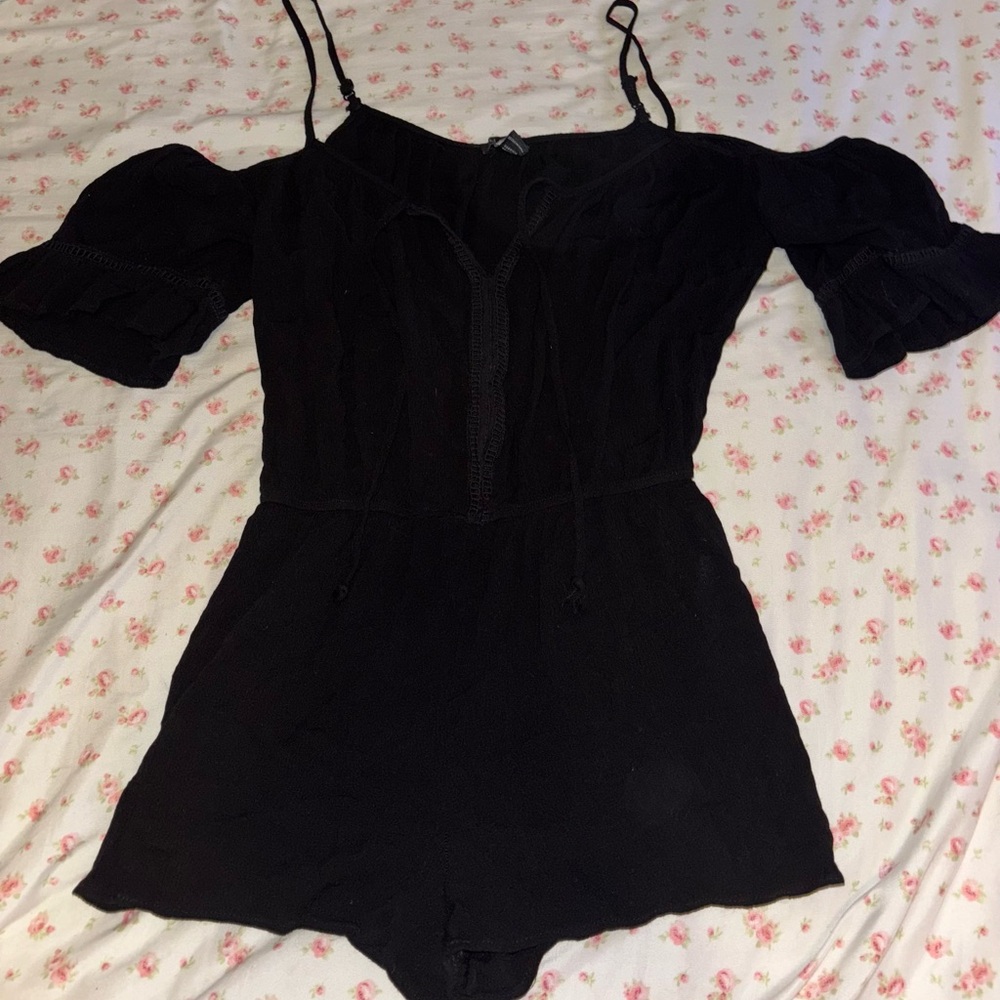 U2B Black Off the Shoulder Romper